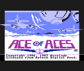 Ace of Aces title screen for Atari 7800
